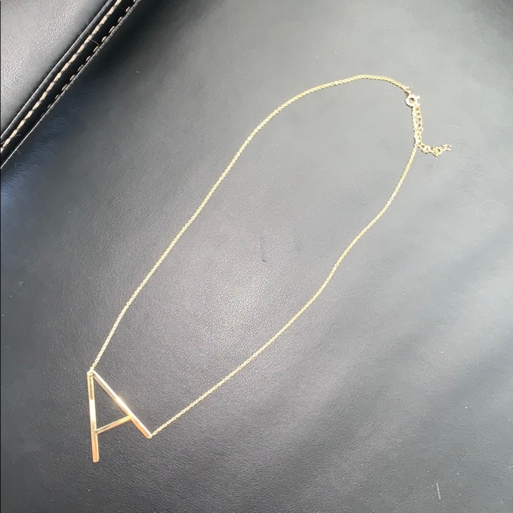 Gold boutique “A” necklace